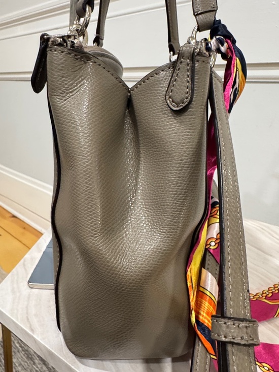 Coach Christie Gray Fog Saffiano Leather Satchel - Picture 6 of 17